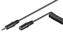 Kabel prodlužovací jack 3,5M - jack 3,5F, 5m, kroucený