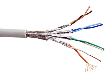 Kabel S/FTP (PiMF) kulatý, kat. 6, 1m, lanko