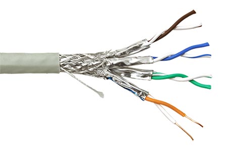 Kabel S/FTP (PiMF) kulatý, kat.6a, Eca, 305m, drát, AWG23