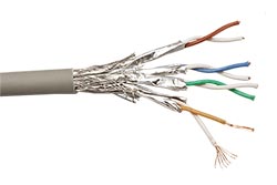 Kabel S/FTP (PiMF) kulatý, kat. 6a, LSOH, 100m, lanko, CU