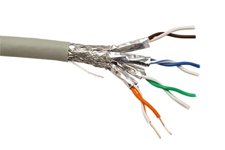 Kabel S/FTP (PiMF) kulatý, kat. 6a, LSOH, Eca, 305m, drát