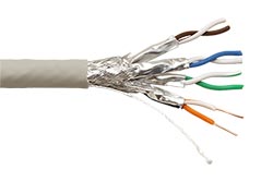 Kabel S/FTP (PiMF) kulatý, kat. 7, Dca, 100m, drát