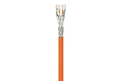 Kabel S/FTP (PiMF) kulatý,kat. 7, Dca, 250m, drát, AWG23, LSOH, oranžový