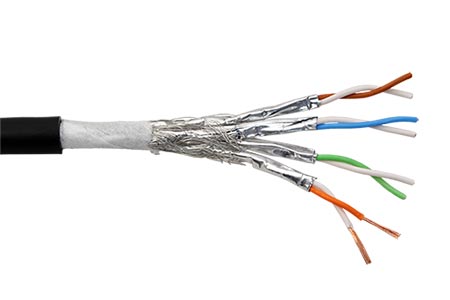 Kabel S/FTP (PiMF), kulatý, kat.7, ProFlex, lanko, černý, venkovní, 500m