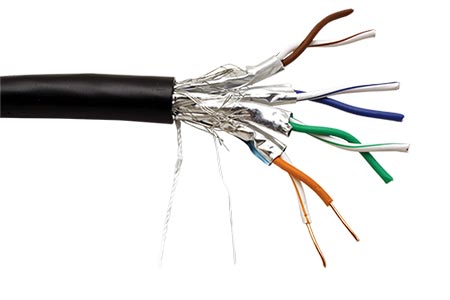 Kabel S/FTP venkovní, kat. 6, 100m, drát
