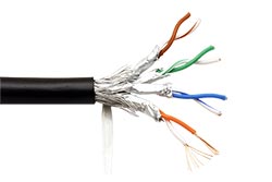 Kabel S/FTP venkovní, kat. 6, 100m, lanko, CCA