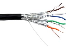Kabel S/FTP venkovní, kat. 7, 100m, AWG23, drát