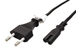 Kabel síťový 2pinový, CEE 7/16(M) - IEC320 C7, 10m, černý