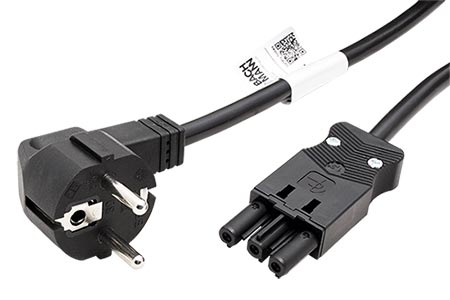 Kabel síťový, CEE 7/7(M) - GST18(F), 1m, černý (375.0045)
