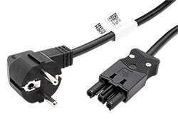 Kabel síťový, CEE 7/7(M) - GST18(F), 1m, černý (375.0045)