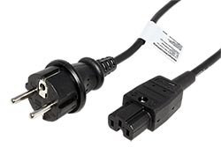 Kabel síťový, CEE 7/7(M) - IEC320 C15A, 3x 1mm2, 2m (372.184)