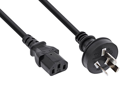 Kabel síťový Čína, GB15934-2008(typ I) - IEC320 C13, 1,8m, černý