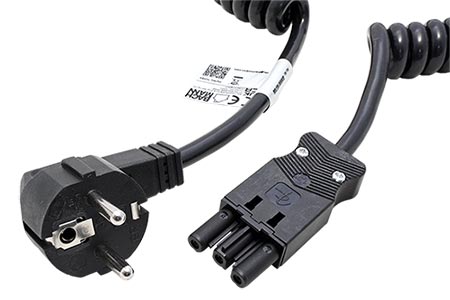 Kabel síťový kroucený, CEE 7/7(M) - GST18(F), 4,2m, černý (BM0010708)