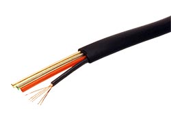 Kabel telefonní 4 žíly, černý, CCA, 100m