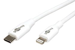 Kabel USB C - Lightning, 0,5m, bílý