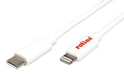 Kabel USB C - Lightning, 1m, bílý
