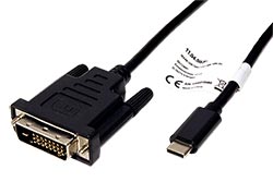 Kabel USB C(M) -> DVI-D(M), 1m