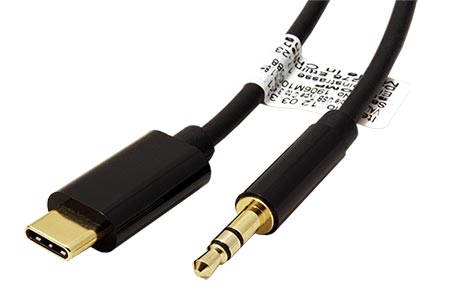 Kabel USB C(M) - jack3,5(M), 0,8m