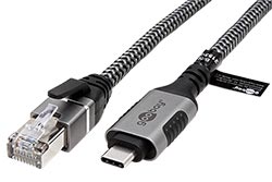 Kabel USB C(M) -> RJ45M, Gigabit Ethernet, 1m