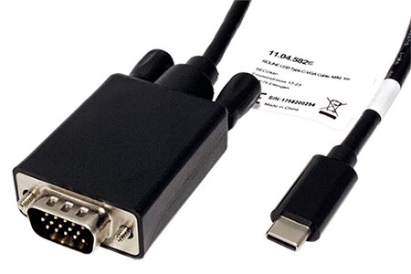 Kabel USB C(M) -> VGA (MD15HD), 1m