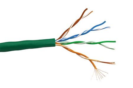Kabel UTP kat. 5e, 305m, lanko, AWG24, zelený