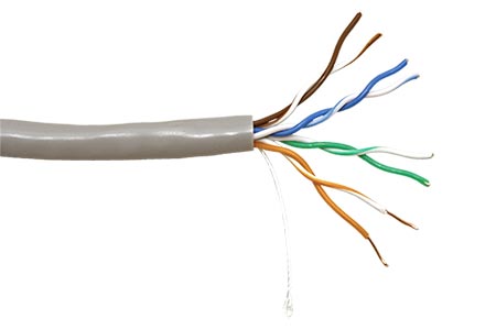 Kabel UTP kulatý, kat. 5e, 305m, drát AWG24