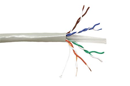 Kabel UTP kulatý, kat. 6, AWG24, Eca, 305m, drát