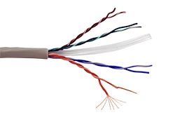 Kabel UTP kulatý, kat. 6, Eca, 100m, lanko