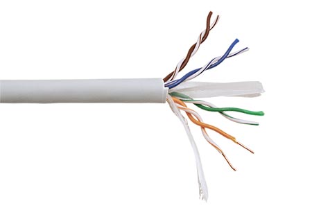 Kabel UTP kulatý, kat. 6, LSOH, Dca, 100m, drát