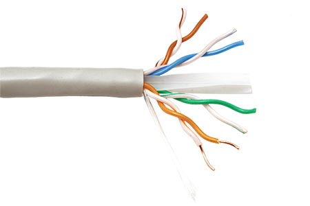 Kabel UTP kulatý, kat. 6a, 305m, drát