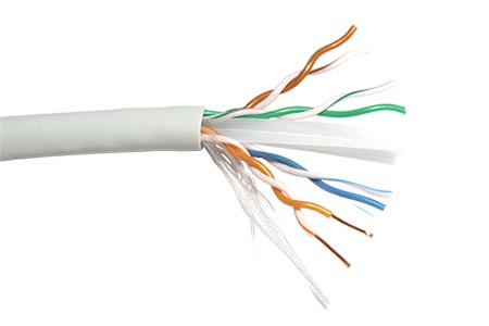 Kabel UTP kulatý, kat. 6a, Eca, 100m, drát