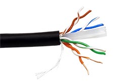Kabel UTP venkovní, kat. 6, 100m, drát AWG23, CCA