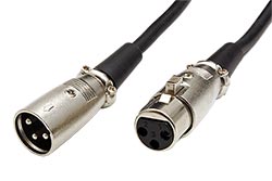 Kabel XLR prodlužovací XLR(M) - XLR(F), 2m