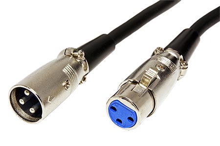 Kabel XLR prodlužovací XLR(M) - XLR(F), 6m, černý