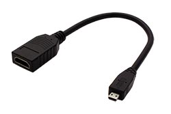 Kabelová redukce High Speed HDMI s Ethernetem, HDMI A(F) - microHDMI D(M), 15cm