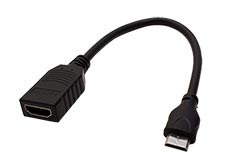 Kabelová redukce High Speed HDMI s Ethernetem, HDMI F - miniHDMI M, 15cm