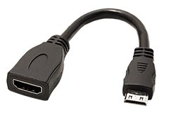 Kabelová redukce High Speed HDMIl s Ethernetem, HDMI A(F) - miniHDMI C(M), 0,15m