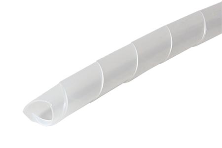 Kabelový organizér, průměr 10mm, bílá spirála, 10m