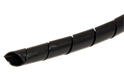 Kabelový organizér, průměr 10mm, černá spirála, 10m