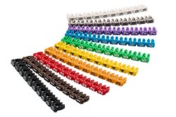 Kabelový značkovač 10x10ks, čísla 0-9, 10 barev, 2,5mm