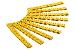 Kabelový značkovač,  písmena A-C, 90ks, žlutý, 4mm 