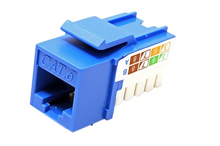 Keystone konektor kat. 6, nestíněný, modrý
