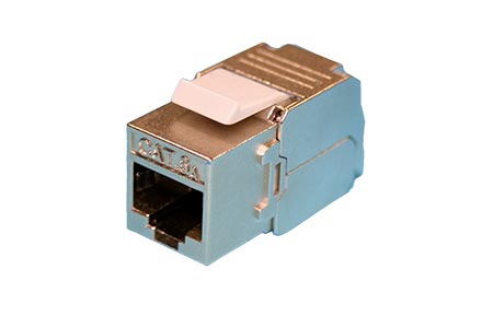 Keystone konektor RJ45 kat. 6a, stíněný, 180°