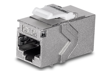 Keystone konektor RJ45 kat. 6a, stíněný, 180°, montáž bez nástrojů, sada 6ks (TC-KC06C6A)