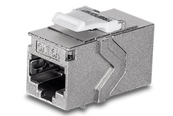 Keystone konektor RJ45 kat. 6a, stíněný, 180°, montáž bez nástrojů, sada 6ks (TC-KC06C6A)