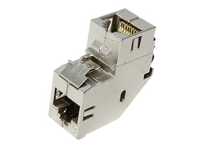 Keystone spojka RJ45 kat. 6, lomená, stíněná (918.032)