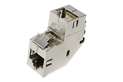 Keystone spojka RJ45 kat. 6, lomená, stíněná (918.032)