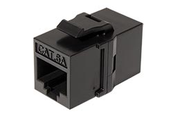 Keystone spojka RJ45 kat. 6a, nestíněná, černá