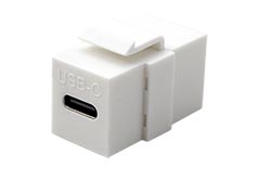 Keystone spojka USB C(F) - USB C(F), 10Gbps, horizontální, bílá