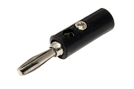 Konektor "banánek" 4mm, černý